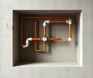 Instalacja wodna w ścianie
